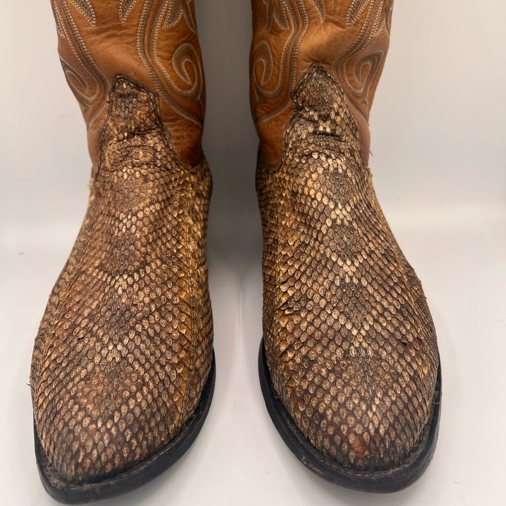 Nocona 1108 Diamondback Rattlesnake Exotic Boots sz 9D